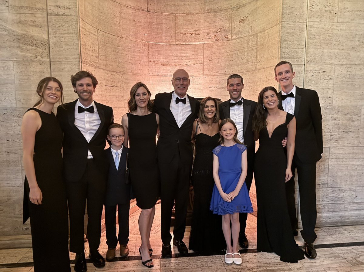 The Sudekum family in formal attire at the New York City wedding of Danielle Schwartz and James Marcus.